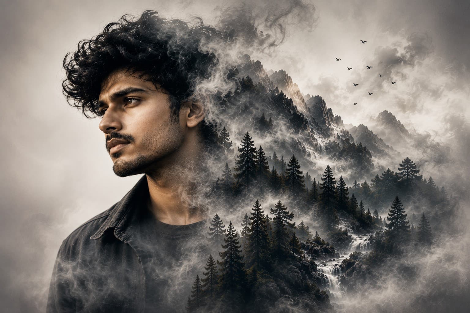 Double Exposure Portrait