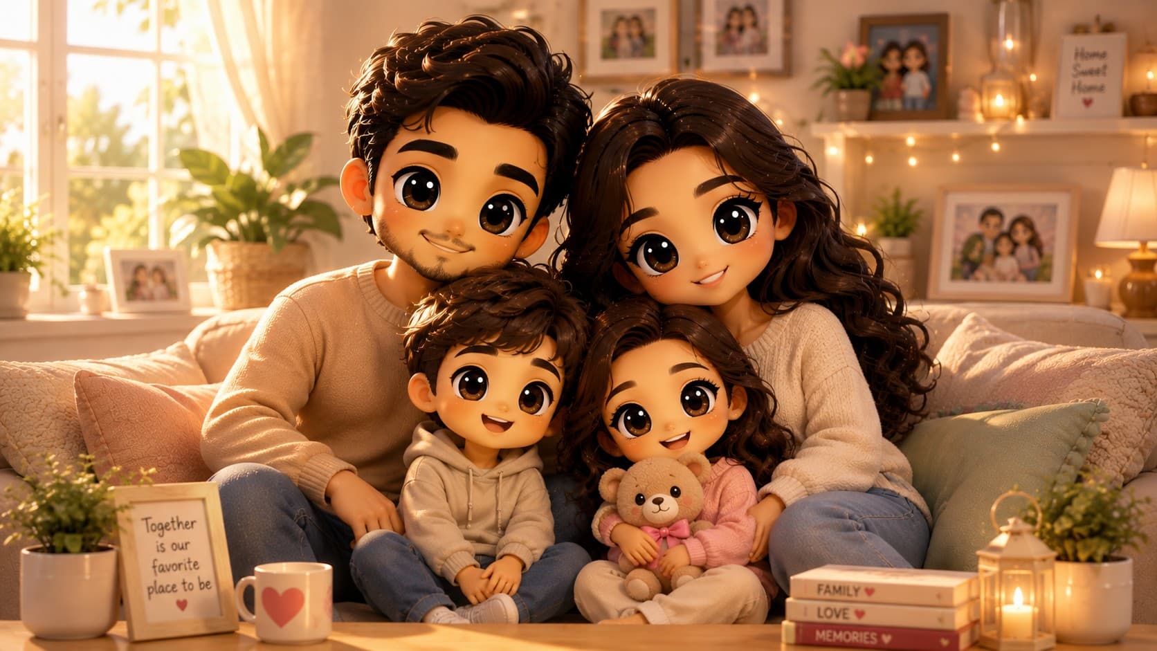 Happy Chibi Family