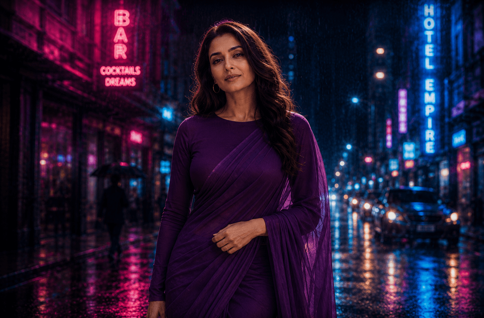 Neon Rain Night
