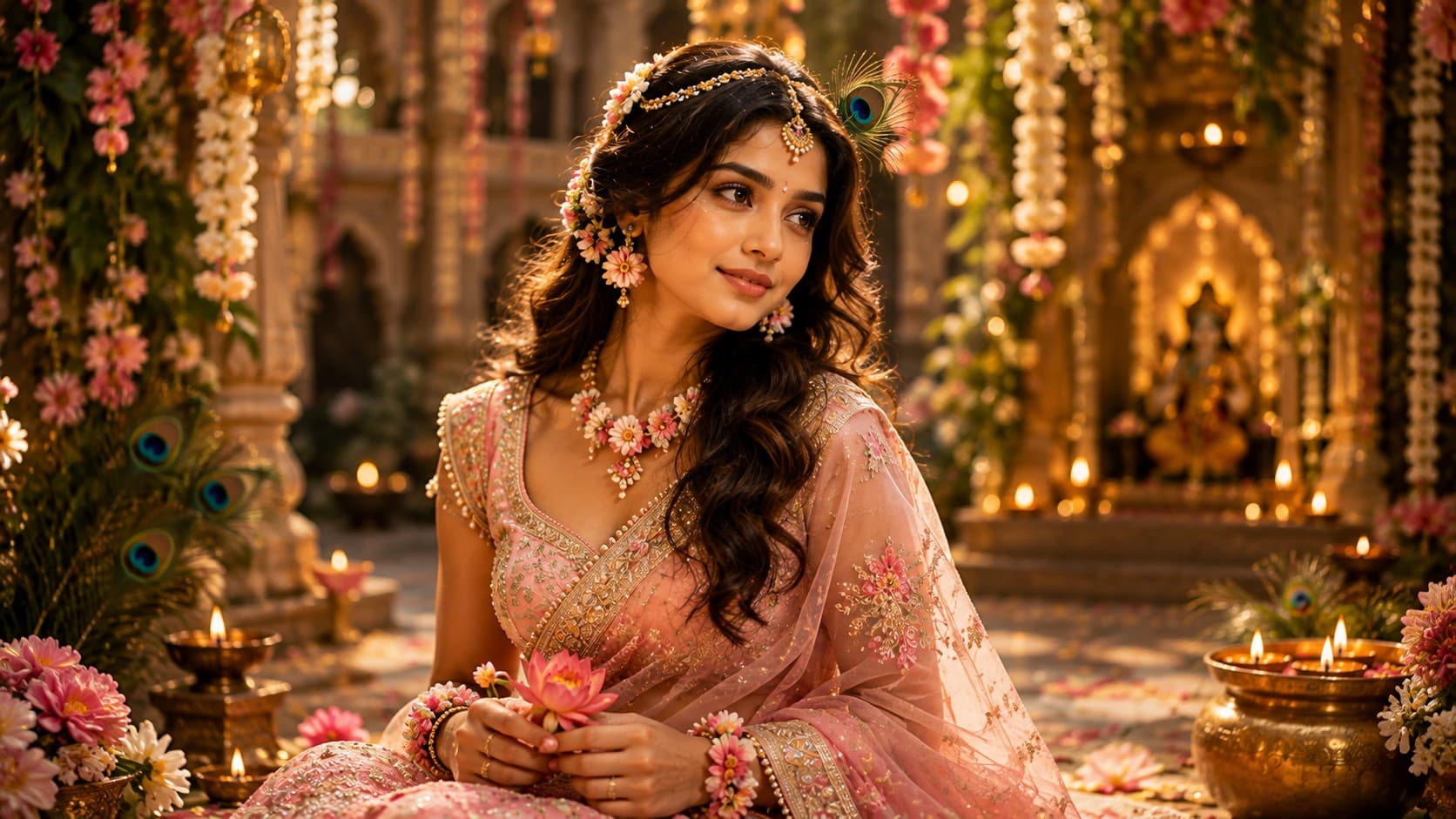 Radha-Inspired Janmashtami Festive Portrait