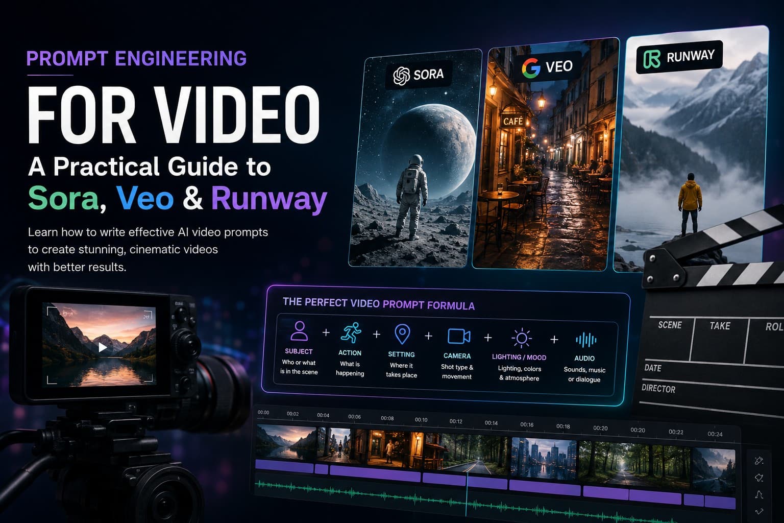 Prompt Engineering for Video: A Practical Guide to Sora, Veo & Runway
