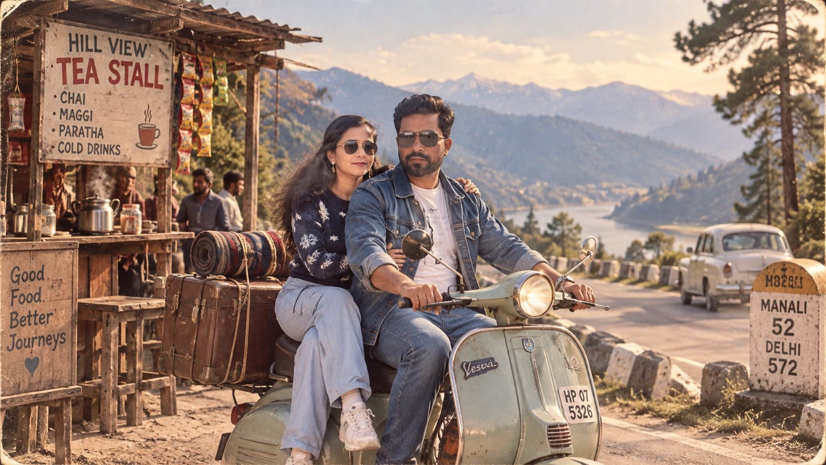 Couple on a Road Trip — 1980s Flashback