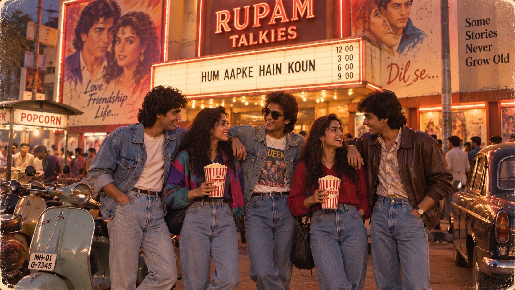 Friends Outside Cinema — 1980s Flashback