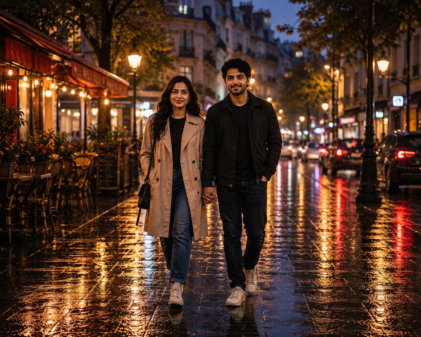 Romantic Rain Walk