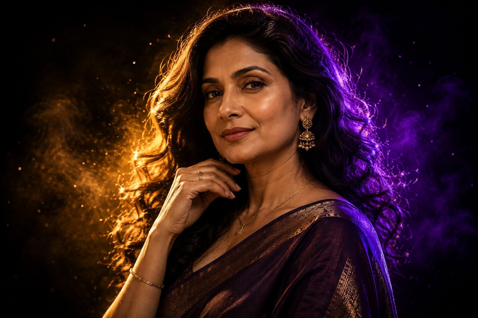 Gold + Purple Luxury Portrait